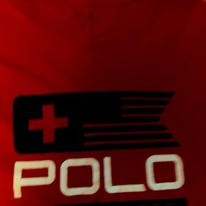 Red polo shirt by Ralph Lauren barely worn